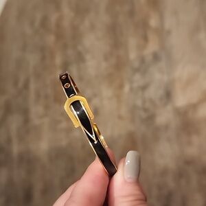 New! Black Belt Bangle Bracelet